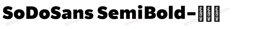 SoDoSans SemiBold字体转换